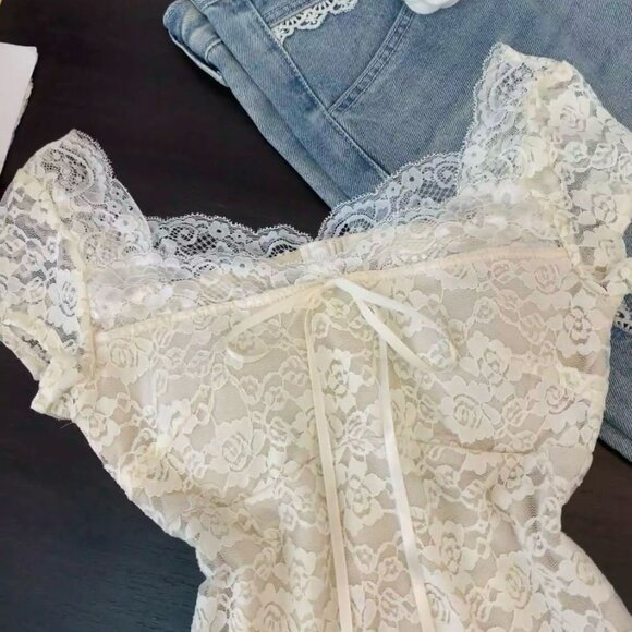 Women's Light Yellow Short Sleeve T-shirt - Picture 3 of 3